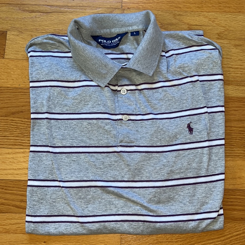 Ralph Lauren Polo Golf Echo Lake Country Club Stripe Short Sleeve Shirt Size L
